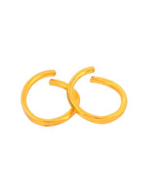 Gold plated adjustable toe ring for women 4