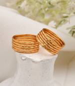 Spiral golden toe ring