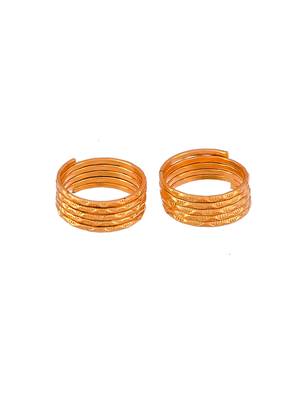 Spiral golden toe ring 3
