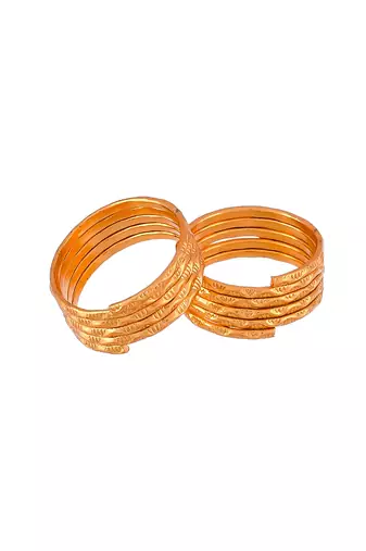 Spiral golden toe ring