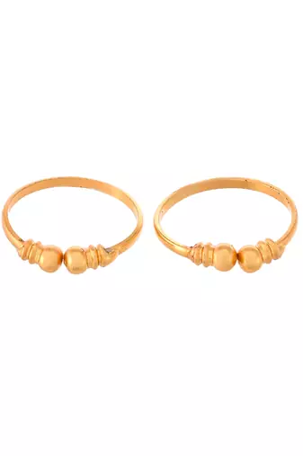Set of 2 silver gold plated toe rings for women