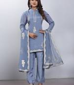 Premium viscose and jacquard butta zari with hand work kurti