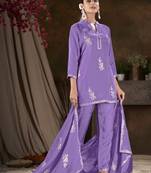 Premium viscose and jacquard butta zari with hand work kurti