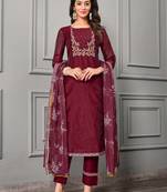 Premium coton silk salwar kameez embroidery & digital print salwar suit