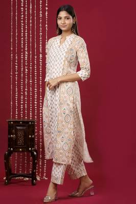 Mokshi women's printed rayon kurta with palazzo 3