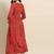 Rangmayee women red & grey floral yoke design floral dress