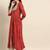 Rangmayee women red & grey floral yoke design floral dress
