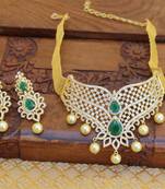 Gold platted cz necklace set