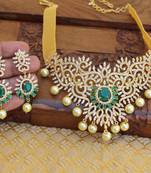 Gold platted cz necklace set