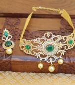 Gold platted cz necklace set