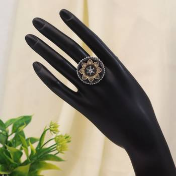 Green color premium oxidised rings 1