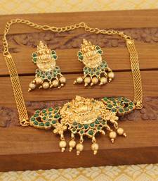 Matte finish Lakshmi necklace set