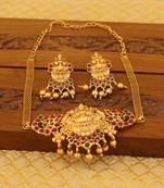 Matte finish Lakshmi necklace set