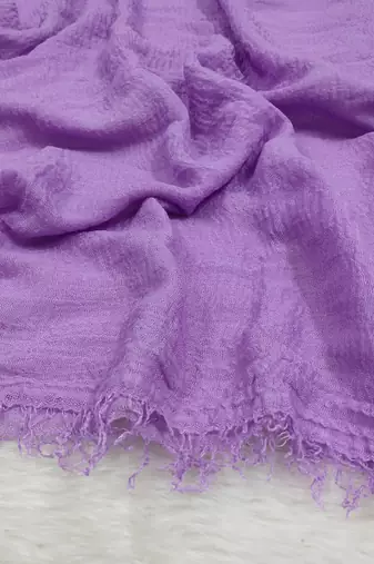 Ana lavender cotton crinkle hijab - ultra-light scarf with broad coverage for everyday elegance