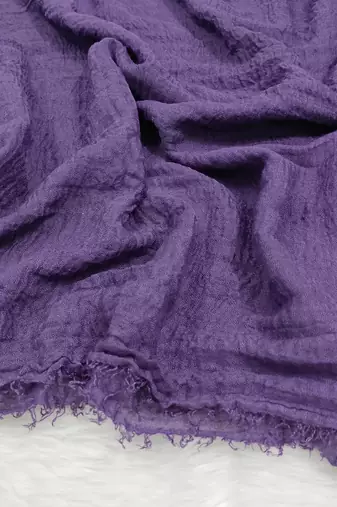 Ana purple cotton crinkle hijab - lightweight and soft scarf for versatile ethnic wear