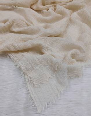 Ana cream cotton crinkle hijab - lightweight, soft, and versatile scarf for modest fashion 2