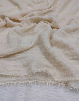 Ana cream cotton crinkle hijab - lightweight, soft, and versatile scarf for modest fashion 3