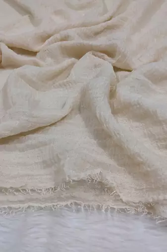 Ana cream cotton crinkle hijab - lightweight, soft, and versatile scarf for modest fashion