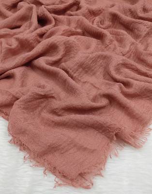Ana peachish brown cotton crinkle hijab - ultra-soft and breathable scarf for modest everyday style 2