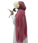 Ana brick red cotton crinkle hijab - soft, breathable, and lightweight scarf for traditional and casual wear