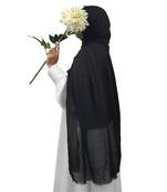 Ana black cotton crinkle hijab - elegant and versatile soft scarf for every occasion