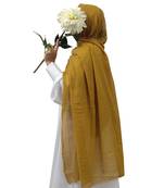 Ana mustard cotton crinkle hijab - lightweight and versatile scarf for sophisticated modesty