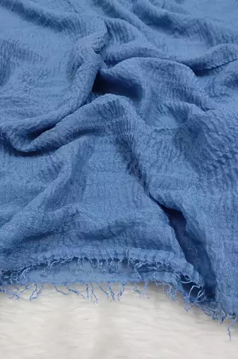 Ana denim cotton crinkle hijab - stylish and versatile soft scarf with full coverage