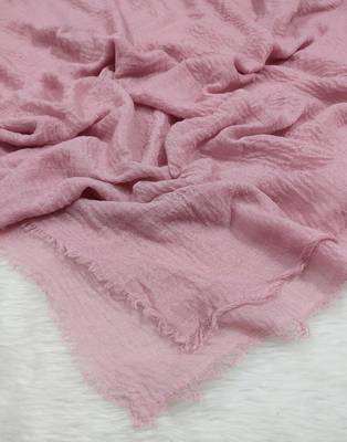 Ana mauve cotton crinkle hijab - elegant, soft, and airy scarf with full coverage for modesty 2