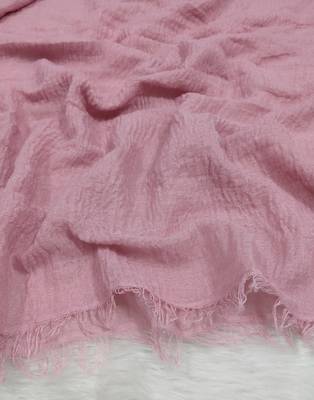 Ana mauve cotton crinkle hijab - elegant, soft, and airy scarf with full coverage for modesty 3