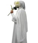 Ana off white cotton crinkle hijab - classic elegance in a soft, expansive scarf