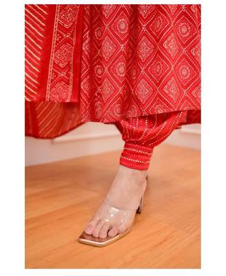 Women's Rayon Printed kurti pant with dupatta set 4