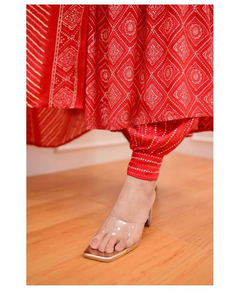 Women's Rayon Printed kurti pant with dupatta set