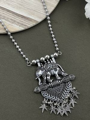 Oxidised silver chain pendant combo 4