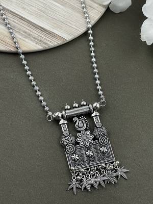 Oxidised silver chain pendant combo 3