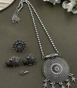 Oxidised silver chain pendant combo