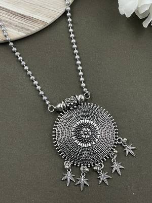 Oxidised silver chain pendant combo 3