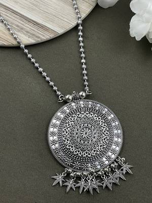 Oxidised silver chain pendant combo 5