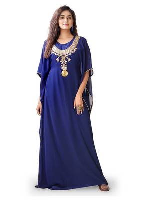 Dark blue color desingner party wear caftan 1