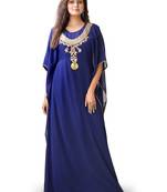 Dark blue color desingner party wear caftan