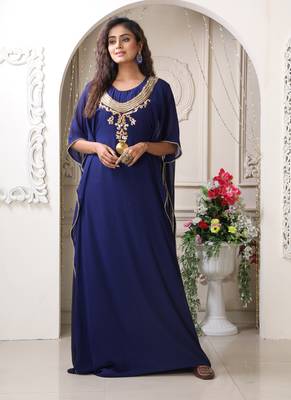 Dark blue color desingner party wear caftan 2
