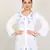 Vahson women chikan embroidery cotton cmabric straight short a-line white kurti