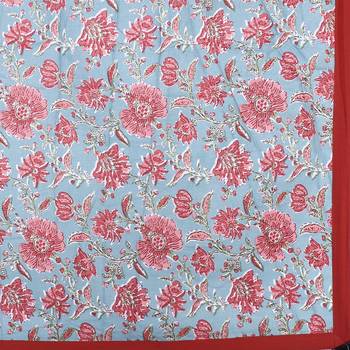 Texstylers cotton 4 seater jaipuri 40x60 inches center rectangular table cloth 2