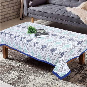 Texstylers cotton 4 seater jaipuri 40x60 inches center rectangular table cloth 1