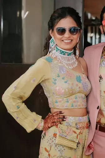 Yellow palazzo set