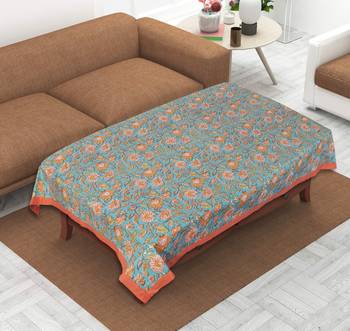 Texstylers cotton 4 seater jaipuri 40x60 inches center rectangular table cloth 1