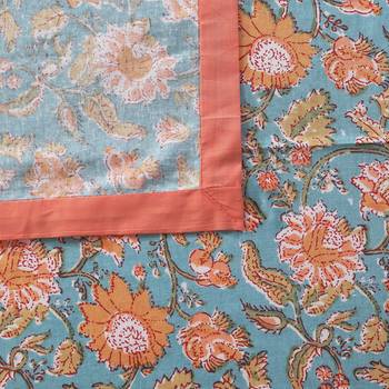 Texstylers cotton 4 seater jaipuri 40x60 inches center rectangular table cloth 2