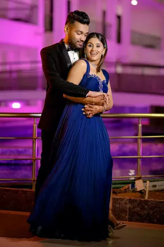 Royal blue gown
