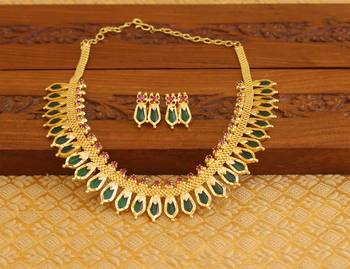 Gold Platted Palakka Necklace 1