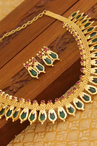 Gold Platted Palakka Necklace