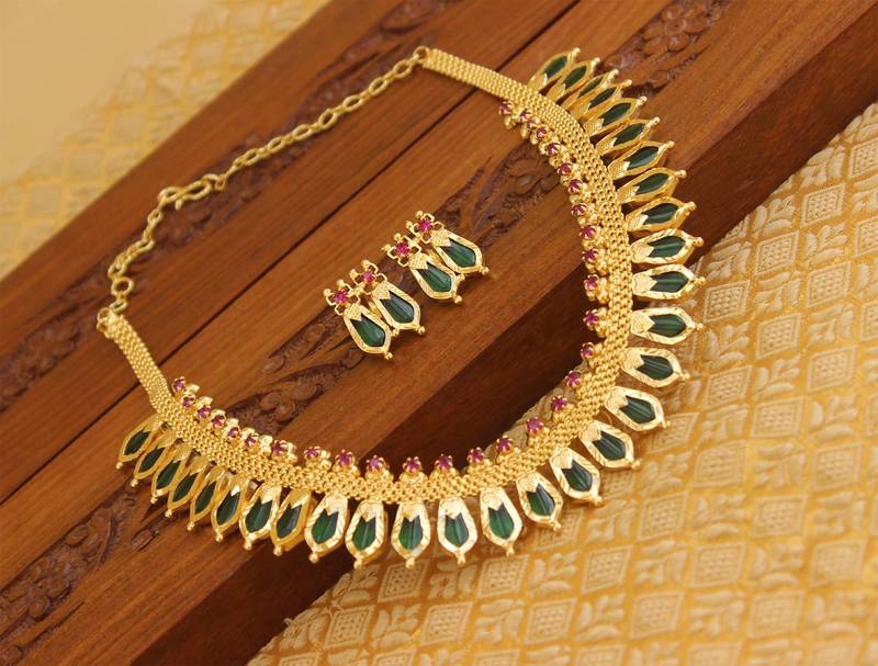 Gold Platted Palakka Necklace